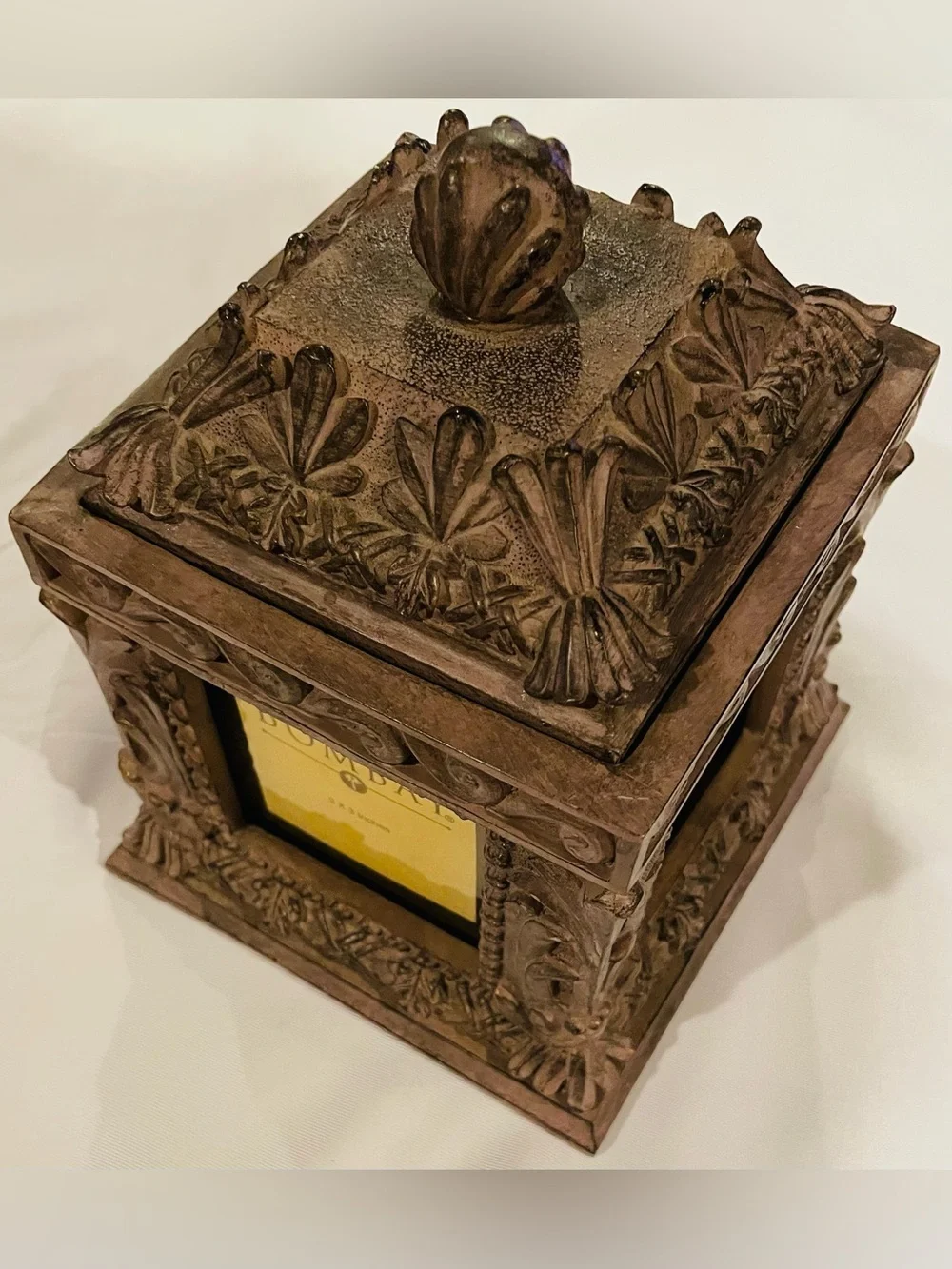 Vintage BOMBAY Company Renaissance Photo Cube Picture Frame/Storage Box